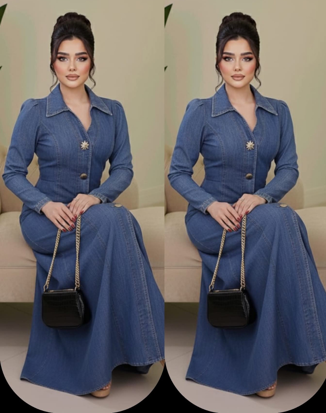 فستان جينز نسائي أنيق