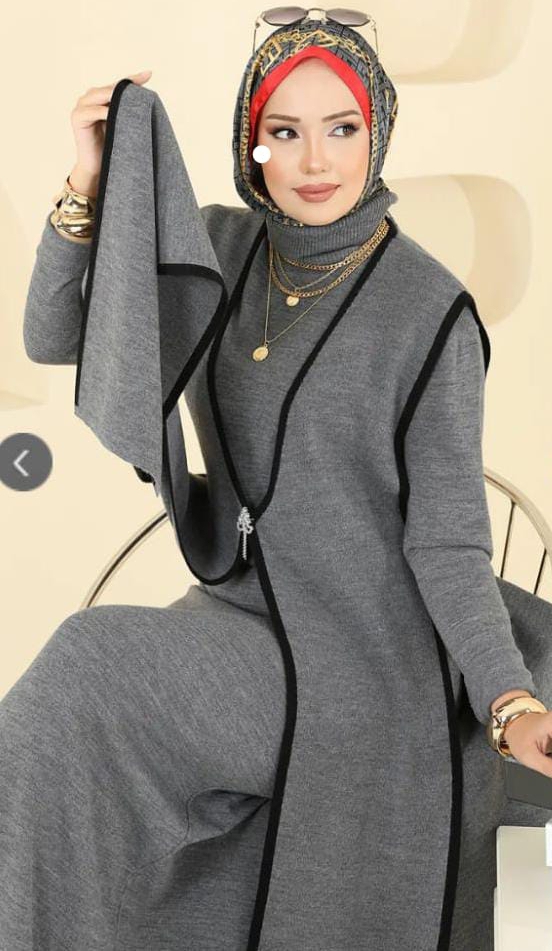 طقم شتوي أنيق للمحجبات